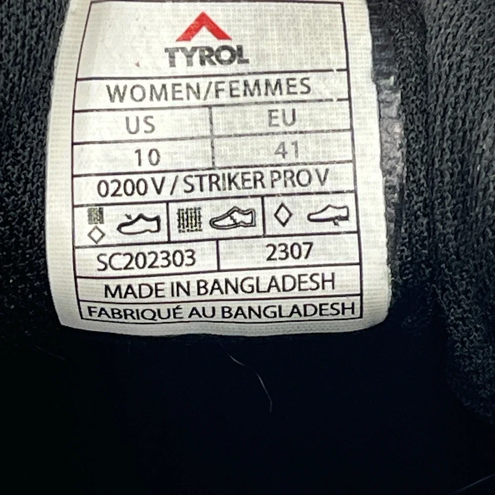Tyrol Striker Pro V Shoes Women's 10 Black Teal Trainers Athletic Sneakers 0200V